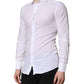 White Cotton GOLD Long Sleeve Men Dress Shirt