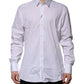 White Cotton GOLD Long Sleeves Dress Shirt