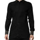 Black Cotton GOLD Long Sleeves Dress Shirt