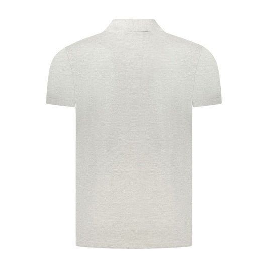 Gray Cotton Polo Shirt