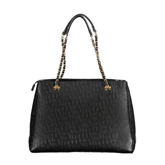 Black Polyethylene Women Handbag
