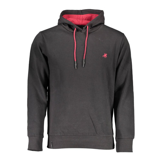 Black Cotton Men Sweater