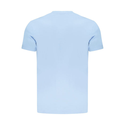 Light Blue Cotton Men T-Shirt