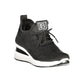 Black Polyester Women Sneaker