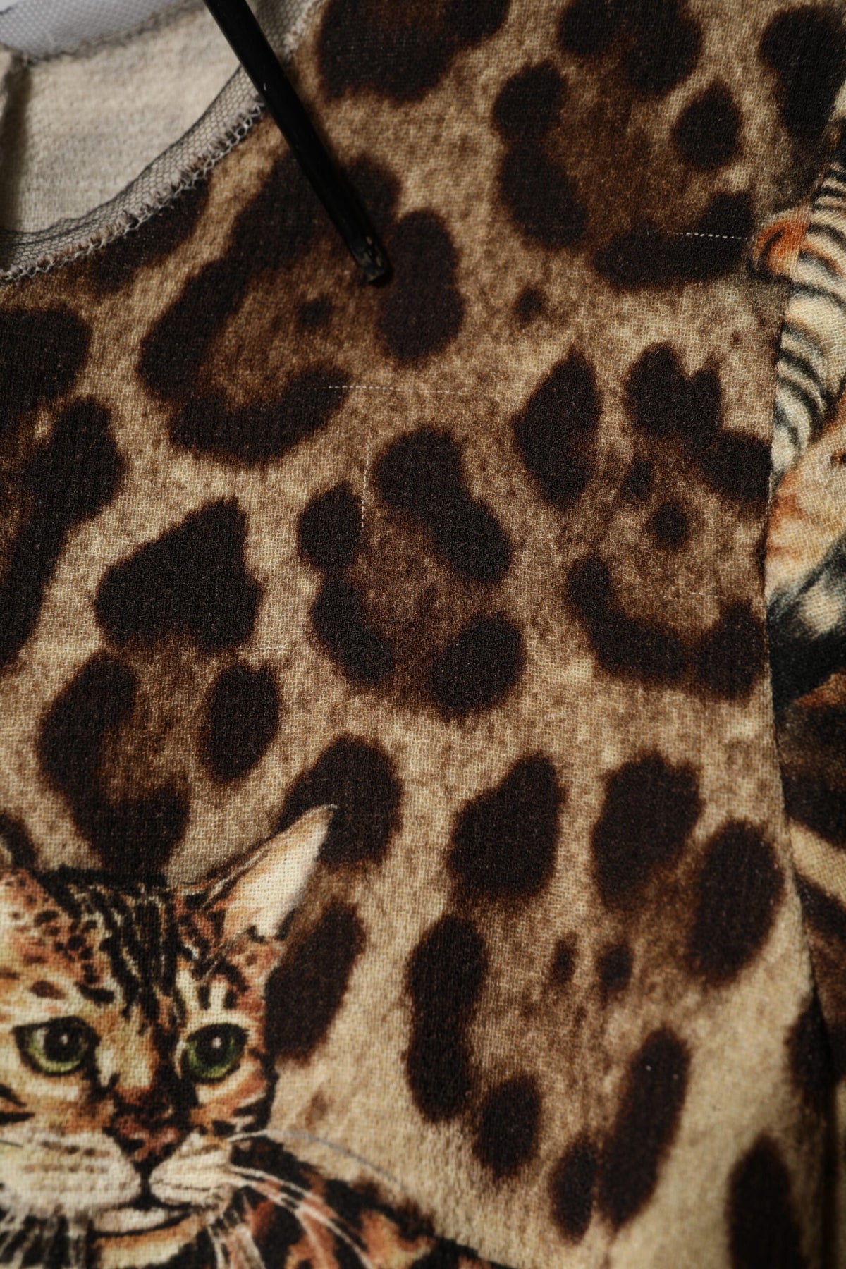 Brown Leopard Print Belted A-line Midi Dress