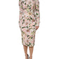 Pink Lily Viscose Sheath Stretch Midi Dress