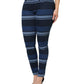 Blue Striped Cotton Stretch Denim Jeans