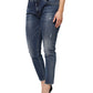 Blue Washed Cotton Low Waist Denim Jeans