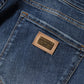 Blue Washed Cotton Low Waist Denim Jeans