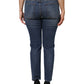 Blue Low Waist Cotton Skinny Denim Jeans
