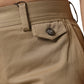Brown Cotton Cargo Tapered Pants