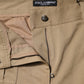 Brown Cotton Cargo Tapered Pants