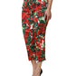 Multicolor Floral Print Cropped Pants