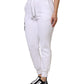White Cotton Stretch Jogger Sweatpants Pants