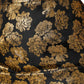 Black Gold Floral Print Jacquard Mini Skirt