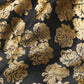 Black Gold Floral Print Jacquard Mini Skirt