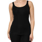 Black Cotton Stretch Sleeveless Women Tank Top