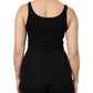 Black Cotton Stretch Sleeveless Women Tank Top