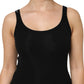 Black Cotton Stretch Sleeveless Women Tank Top