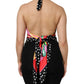 Multicolor Halter Party Evening Cropped Top