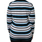 Multicolor Stripes Long Sleeves V-neck Top