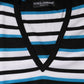 Multicolor Stripes Long Sleeves V-neck Top