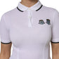 White Cotton Short Sleeves Collared Polo Top