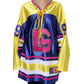 Multicolor Polyester Long Sleeves V-Neck Top