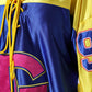 Multicolor Polyester Long Sleeves V-Neck Top