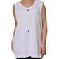 White Cotton Sleeveless Round Neck Tank Top