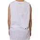 White Cotton Sleeveless Round Neck Tank Top