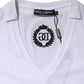 White Cotton Short Sleeve V-Neck Top T-shirt