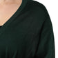 Dark Green Cashmere Silk Cardigan Sweater