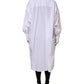 White Cotton Collared Shirt Long Sleeve Top