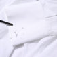 White Cotton Collared Shirt Long Sleeve Top