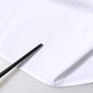White Cotton Collared Shirt Long Sleeve Top