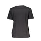 Black Cotton Women T-Shirt
