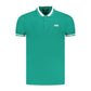 Green Cotton Men Polo Shirt