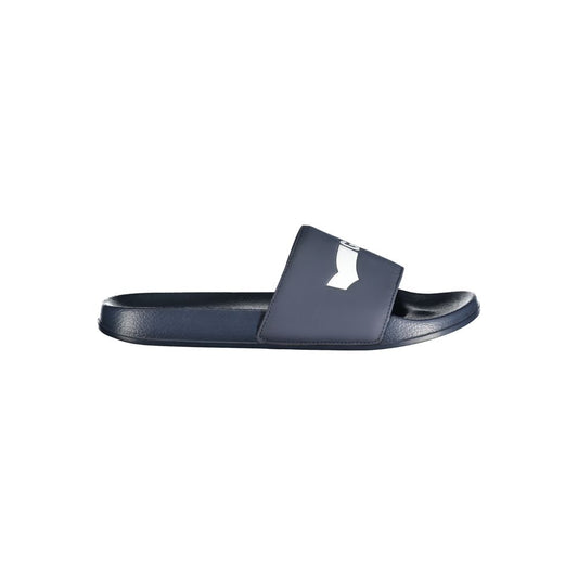 Blue Polyester Men Sandal