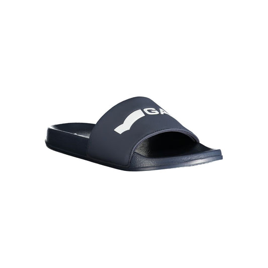 Blue Polyester Men Sandal