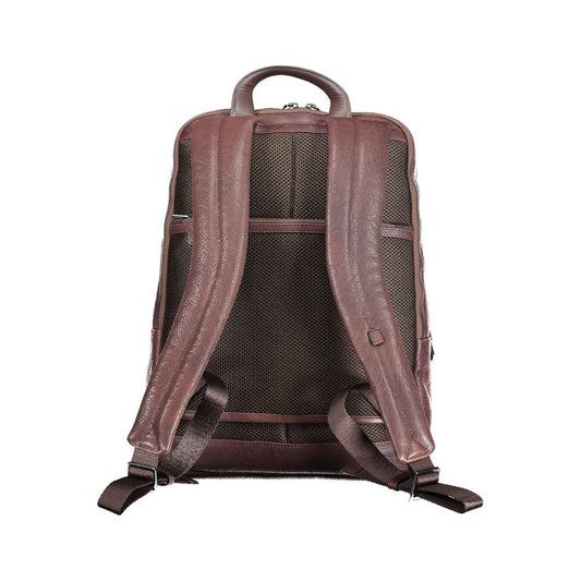 Brown Leather Men Backpack