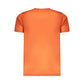Orange Polyester Men T-Shirt