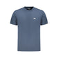 Blue Cotton Men T-Shirt