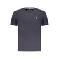 Blue Cotton Men T-Shirt
