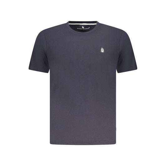 Blue Cotton Men T-Shirt