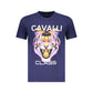 Blue Cotton Men T-Shirt