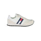 White Beige Polyester Men Sneaker