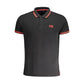 Black Cotton Men Polo Shirt