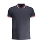 Navy Cotton Men Polo Shirt