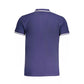 Blue Cotton Men Polo Shirt